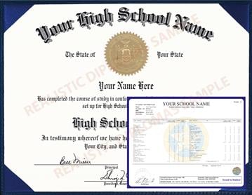 Buy Replacement and Novelty Fake High School Diploma and Transcripts